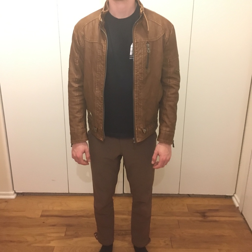Men’s Faux Leather Jacket- Small